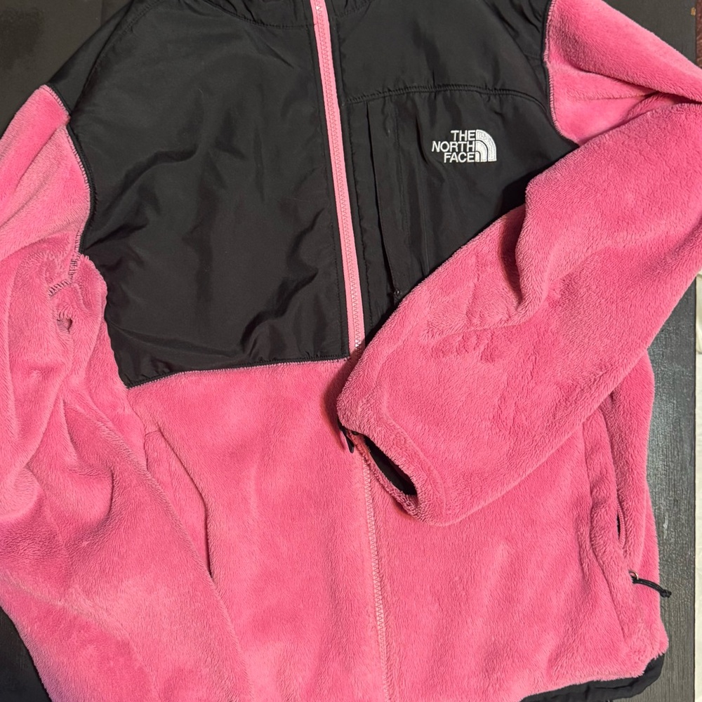The North Face Black and Pink Fleece Jacket